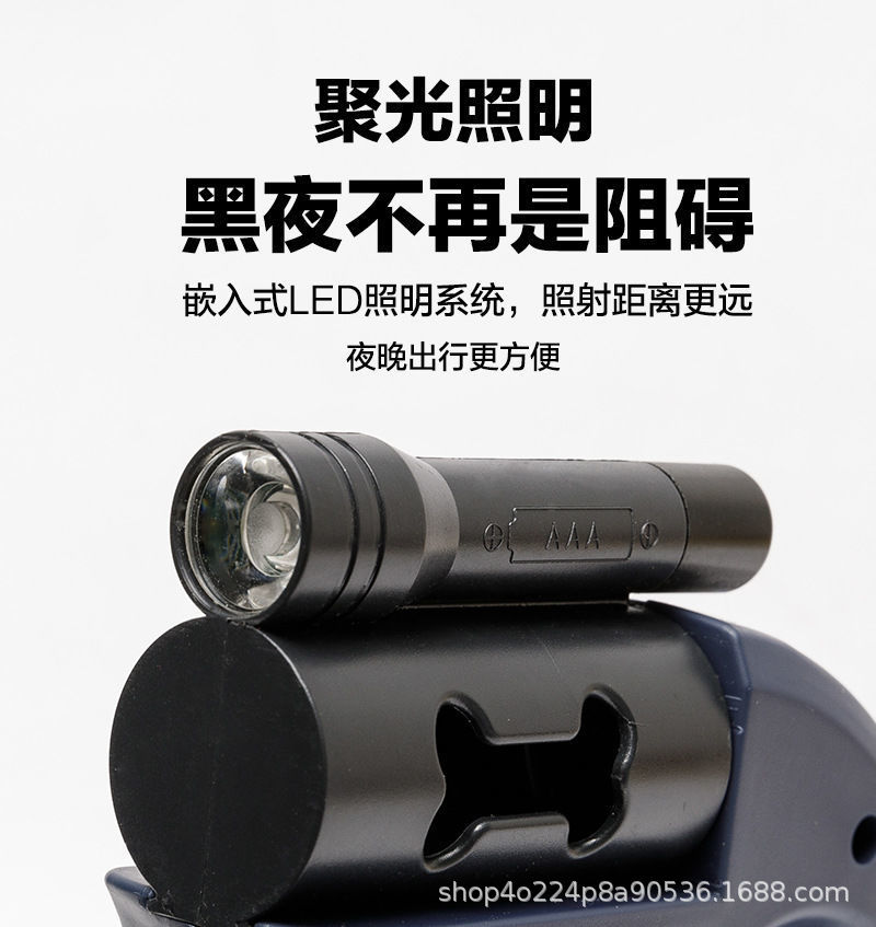 一拖二狗狗牵引绳中型小型犬泰迪博美二合一双头可自动伸缩溜狗绳详情6
