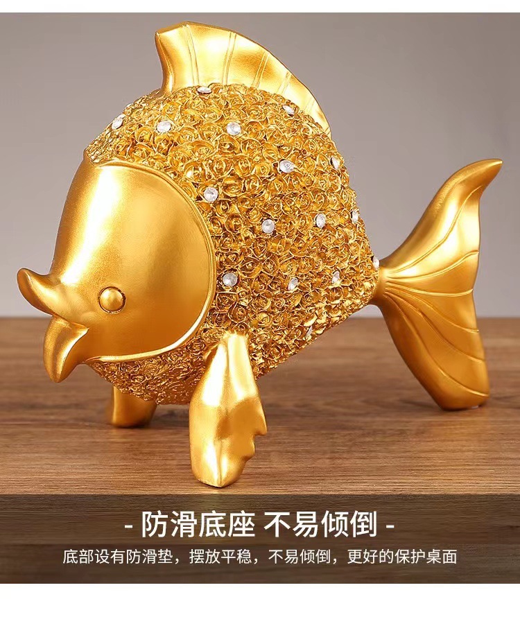 Every year, there are fish-bringing wealth ornaments. The light luxury entrance hall, living room, TV cabinet, wine cabinet, and office desk decorations are all exquisitely handcrafted pic 7