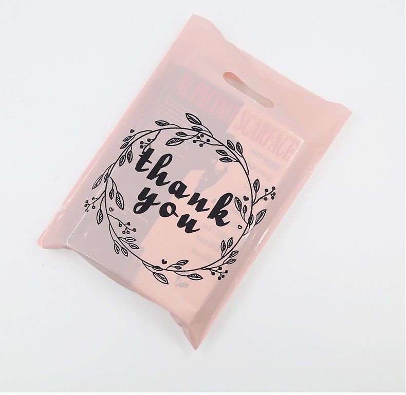 谢谢你卡通手提袋彩色饰品袋服装包装塑料袋平口袋可爱便携袋详情6