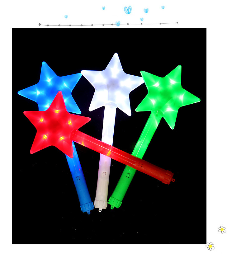 Large five-pointed star flash sticks, flat seven-color five-pointed star glow sticks, concert luminous gifts manufacturer wholesale pic 14