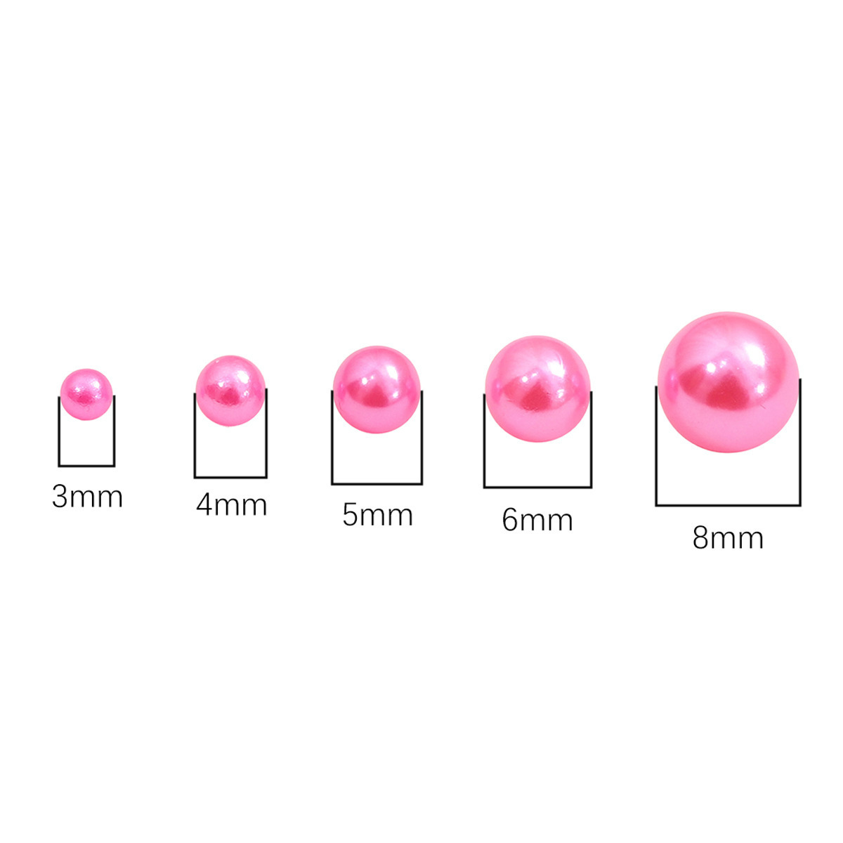 ABS iride-colored non-porous imitation pearl round beads, loose beads, diy handmade accessories, decorative macaron cosmetic box, filled beads pic 4