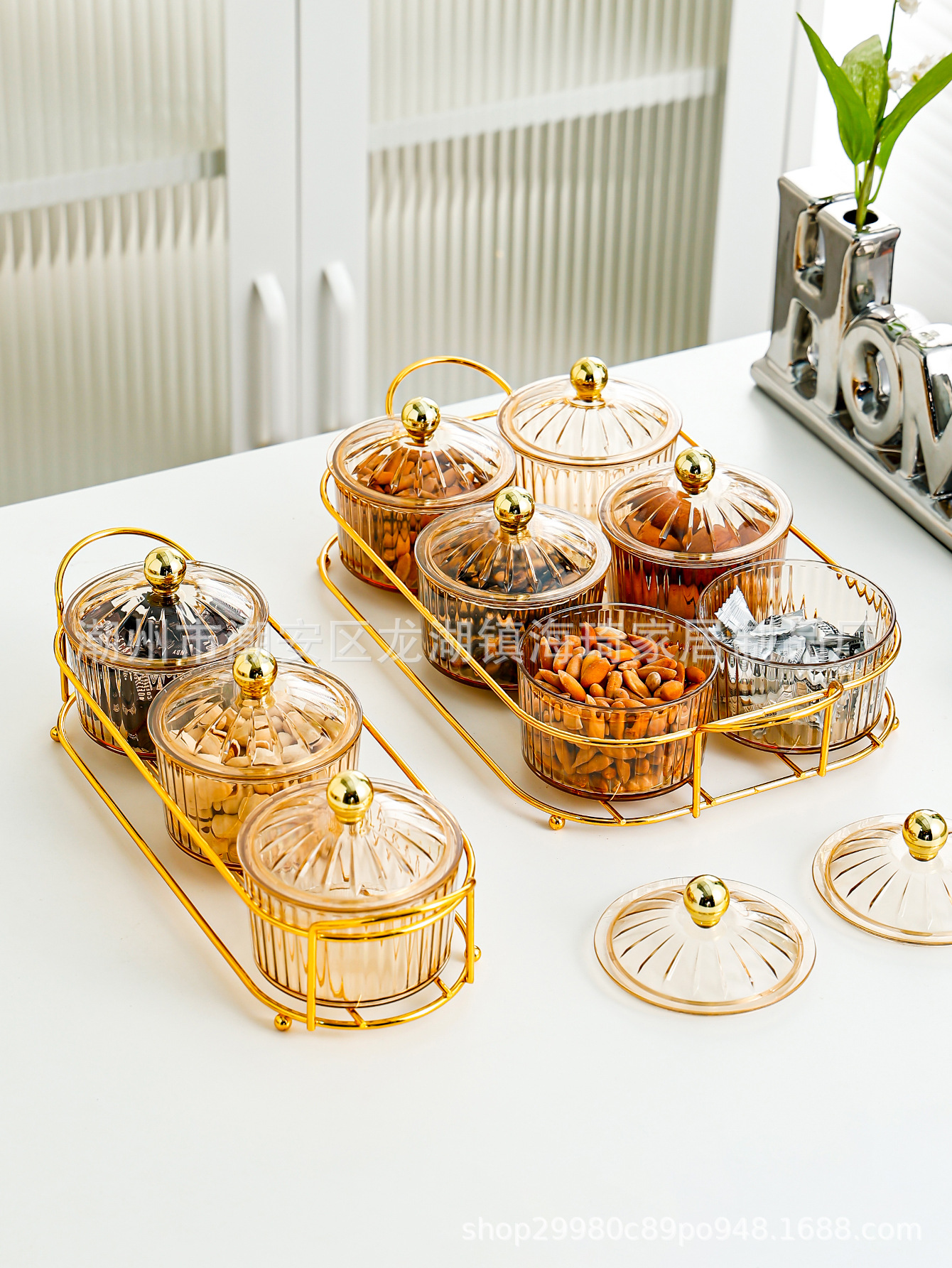 轻奢水果盘家用客厅茶几零食摆放盘高档分格果盘坚果干果盘糖果盘详情4