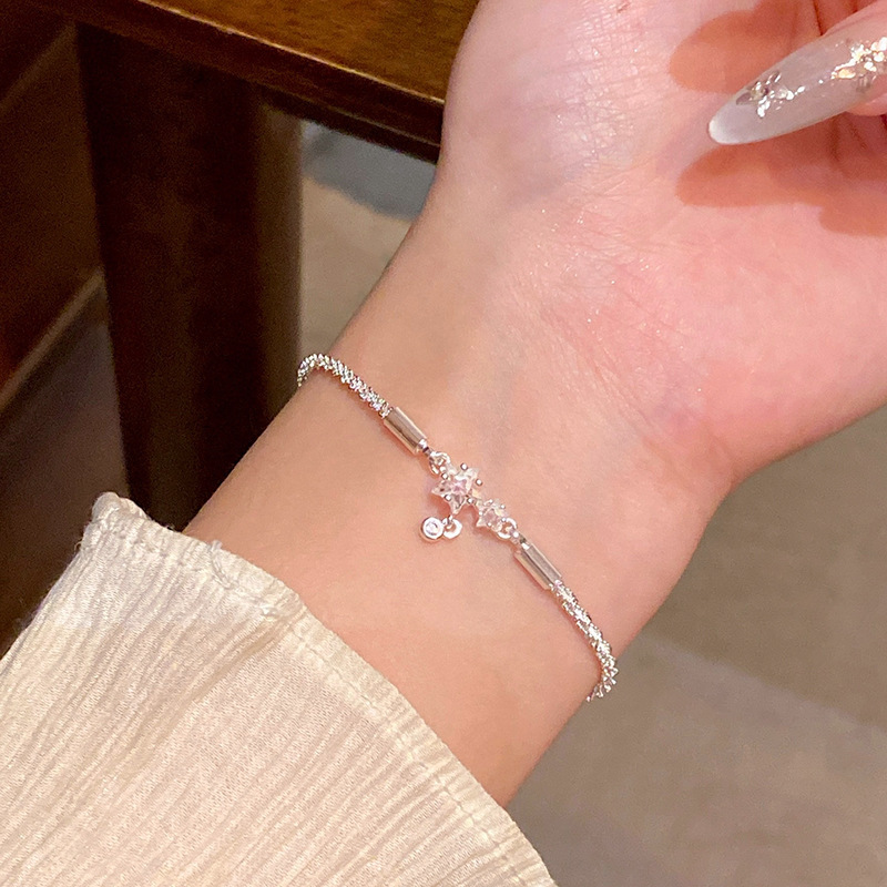 彩色多巴胺锆石手镯女设计感麻花扭结精致手链满钻双层叠戴手饰潮详情13