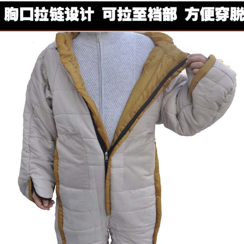 户外露营木乃伊睡袋户外行走防寒保暖睡袋 人体形可拆卸救灾睡袋详情5