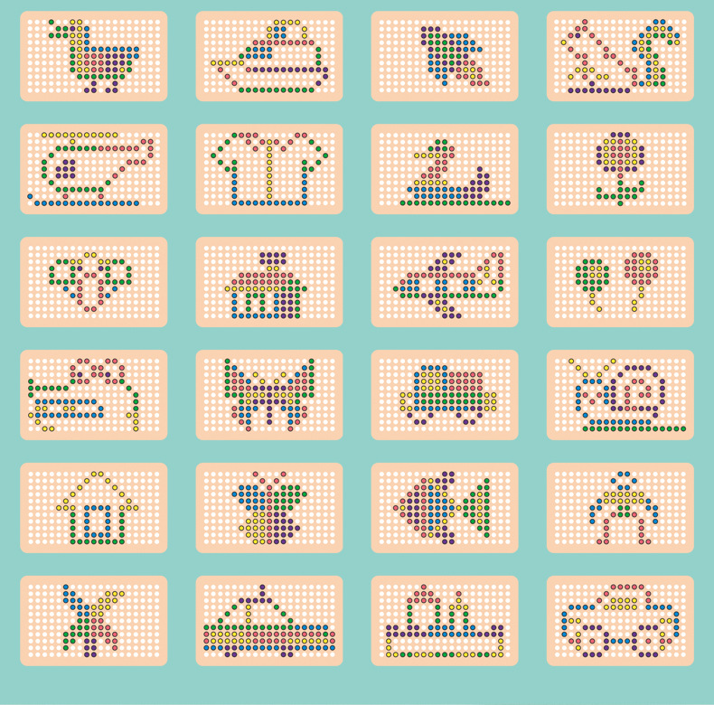 儿童趣味磁力棋早教颜色认知DIY图案磁吸运笔画板益智玩具批发详情10