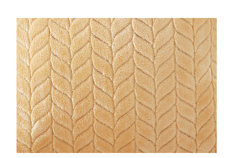 Flannel leaf pillowcase, InS-style wheat ear embossed pillow, office bedroom waist pillow, living room sofa cushion pic 9
