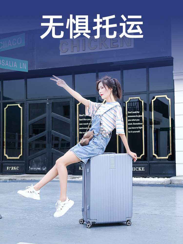 超大便捷复古28寸行李箱女高颜值万向轮24寸密码旅行箱批发详情3