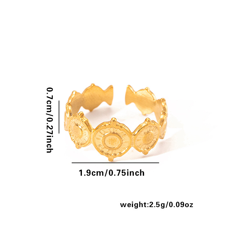 欧美时尚ins风简约钛钢戒指18k镀金不规则几何不锈钢女士饰品热销详情46