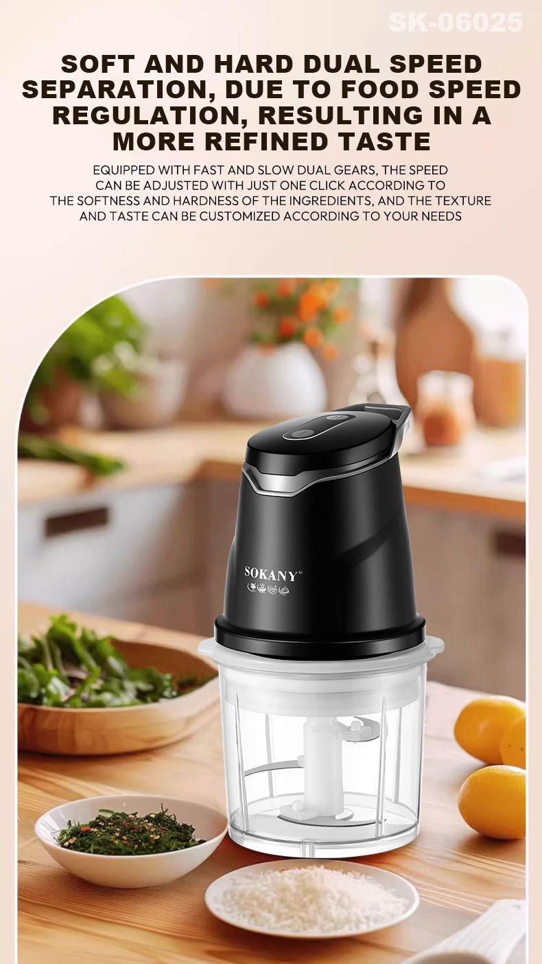 出口SOKANY06025绞肉机家用0.7L料理机电动食物搅拌机切菜碎肉机详情5