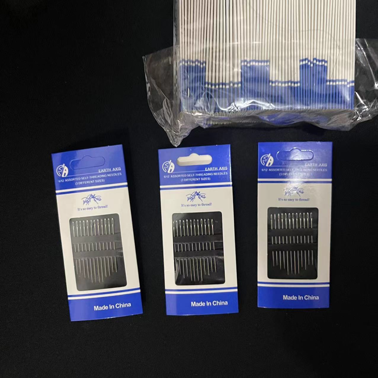 【 Zone 1-4 】 Side-hanging needle 60/ pack 3240/ box Household no-threading elderly no-threading sewing needle no-threading needle Blind needle Sweater needle Hand sewing needle Quilt sewing needle pic 2