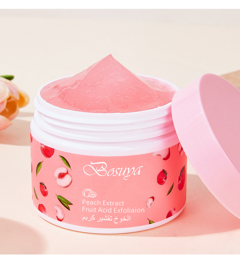 【跨境专供】bosuya水蜜桃去角质磨砂膏保湿滋润身体磨砂膏批发详情16