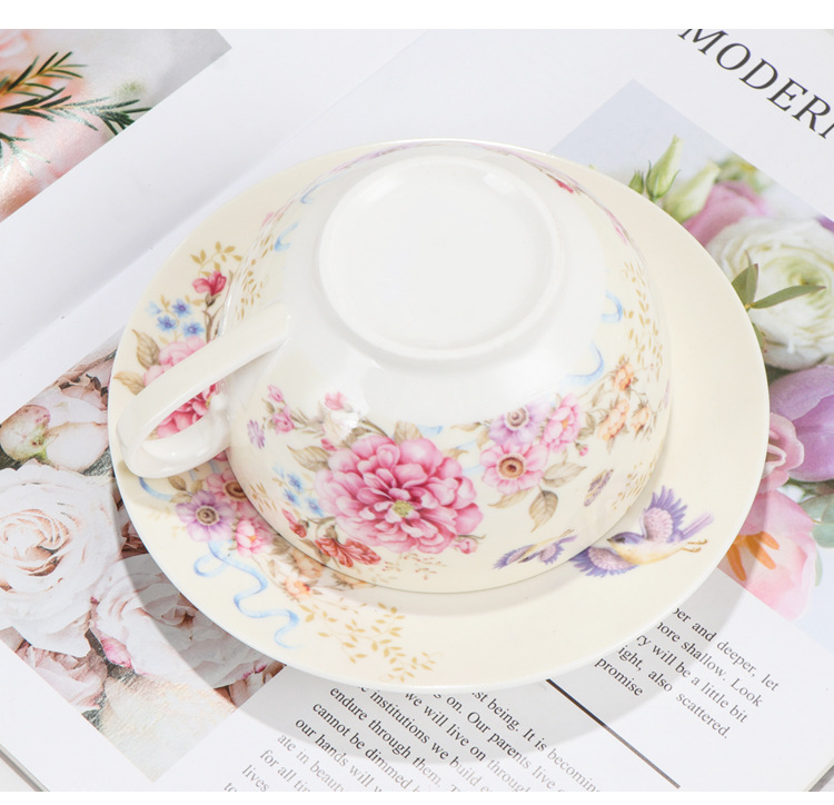 Foreign trade ceramic tea sets, high-temperature resistant flower and plant teapots, mother and child teapot sets, can be equipped with logos pic 12
