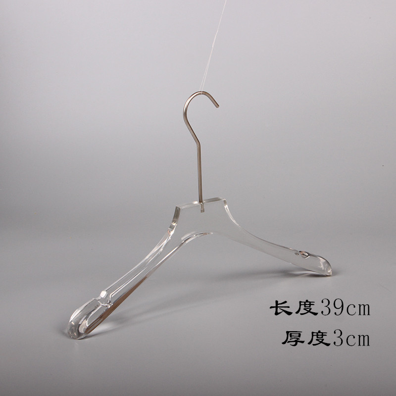 透明衣架服装店水晶男装高档衣服挂新款烟灰衣撑展示架水晶裤架详情12