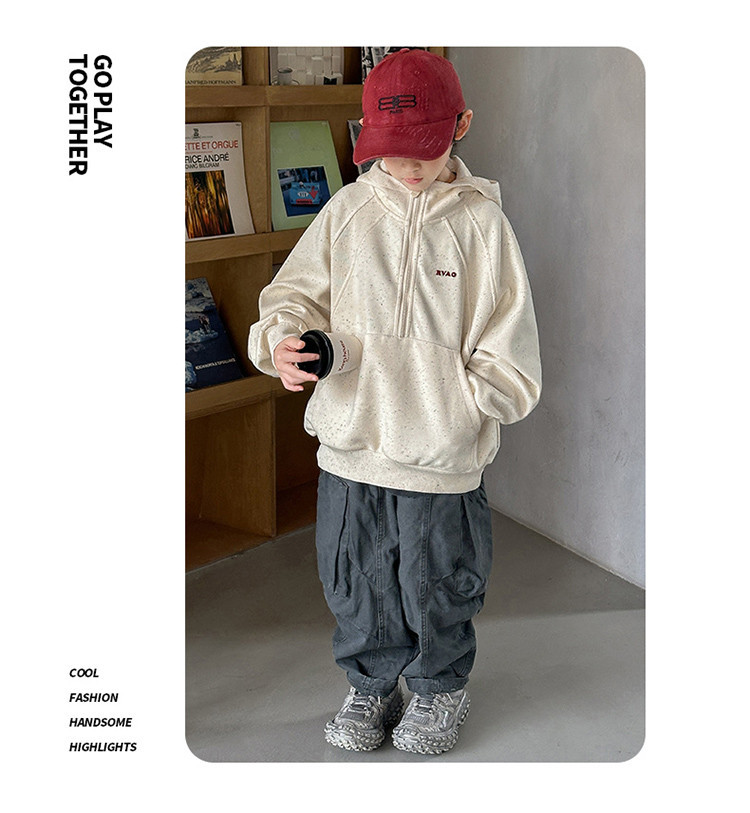 男童卫衣春秋款2025新款痞帅儿童装春季连帽长袖上衣运动男孩春装详情18