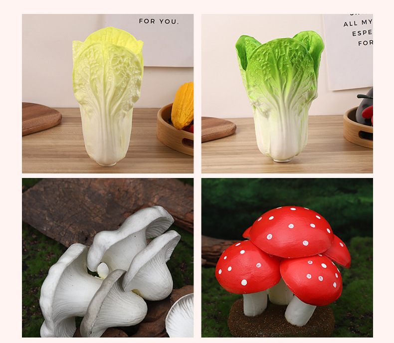 仿真白菜娃娃菜小白菜蔬菜橱柜早教摆件蔬菜道具玩具模型仿真果蔬食物道具详情3