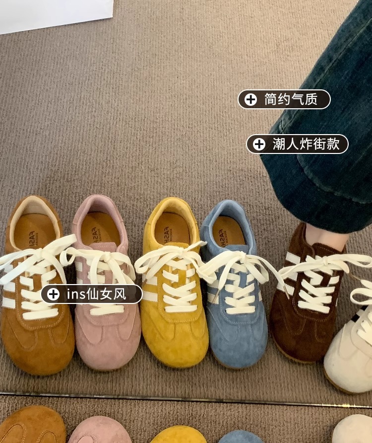 软底轻便德训鞋女2025新款春夏百搭网面透气爆款配裙子阿甘小白鞋详情2
