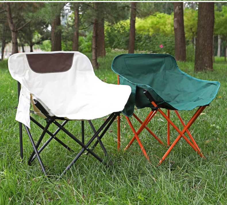 折叠椅露营户外折叠椅便携式超轻钓鱼椅子野餐装备夜市摆摊月亮椅详情22