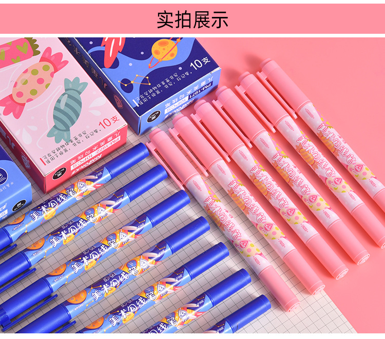 The Tianfeng 1971/1972 double-headed oil-based marker pen is suitable for various material surfaces pic 9