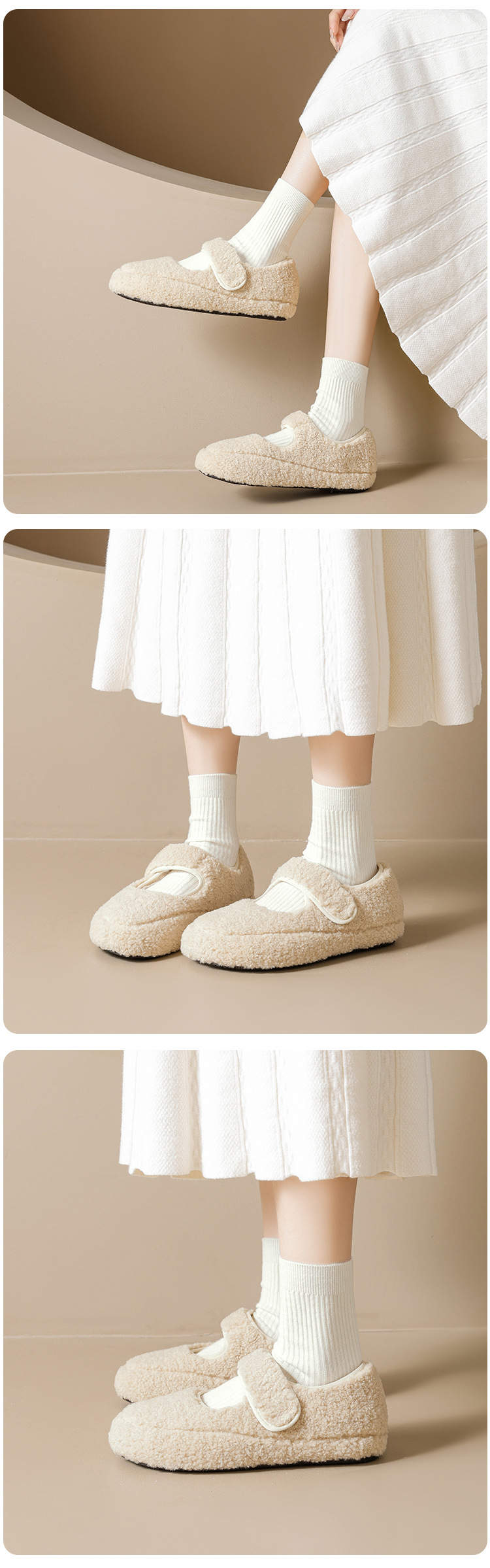 威威女郎2852-8内增高豹纹玛丽珍毛毛鞋女冬季外穿单鞋加绒棉鞋详情10