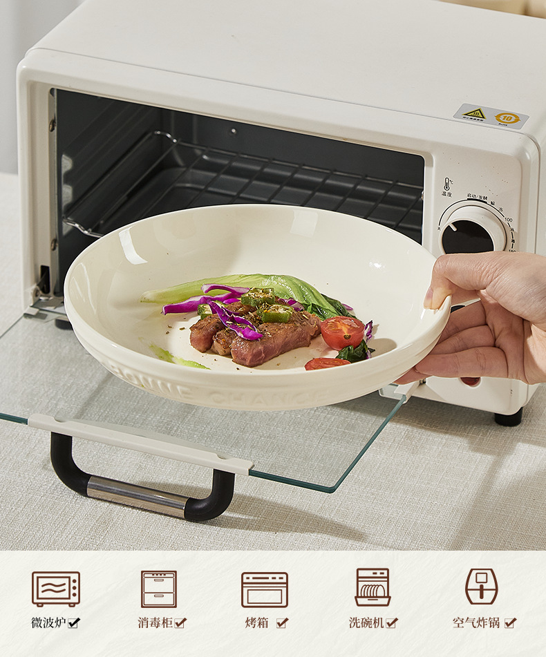 New high-end French cream-style tableware with underglaze color, high appearance level, rice bowl, vegetable plate, bowl and chopsticks set bowl for home use pic 19