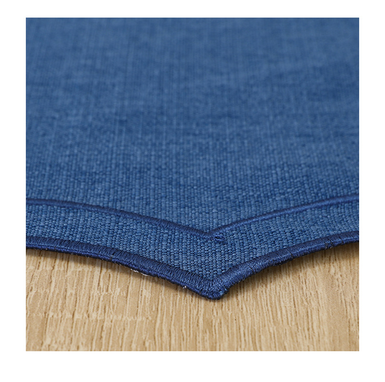 国潮高级感异形棉麻西餐垫亚麻纯色布艺隔热垫轻奢餐桌欧式绣花餐垫详情14