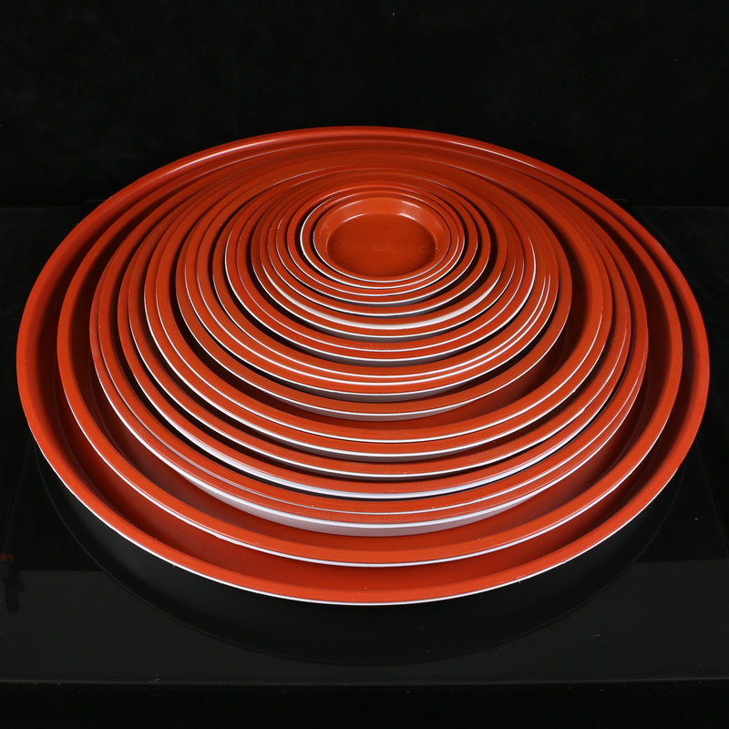 圆形花盆平边托盘塑料底托 多规格塑料接水盘底托多肉花盆托底盘详情6