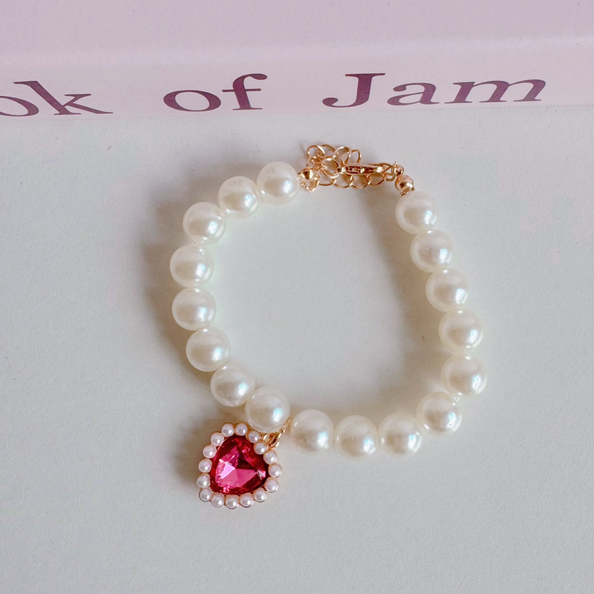 Wholesale of pet pearl necklaces, cat collars, puppy heart crystal pendants, teddy neck cute decorations pic 14