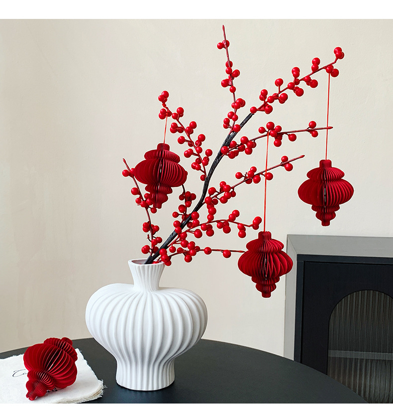 年宵花乔迁开业新居冬青果仿真花束装饰品摆件搬新家婚房结婚布置详情12