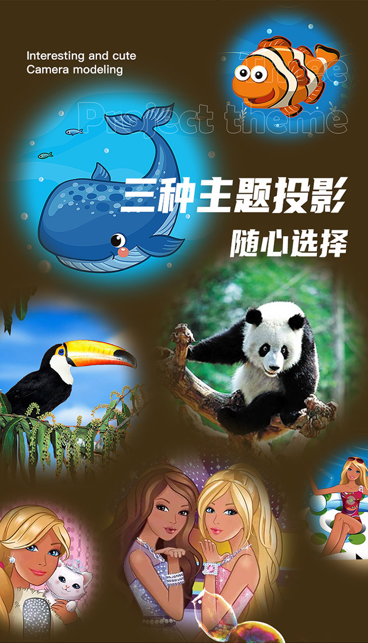 跨境儿童投影相机女孩发光早教宝宝益智玩具泡泡棒幼儿园礼物批发详情5