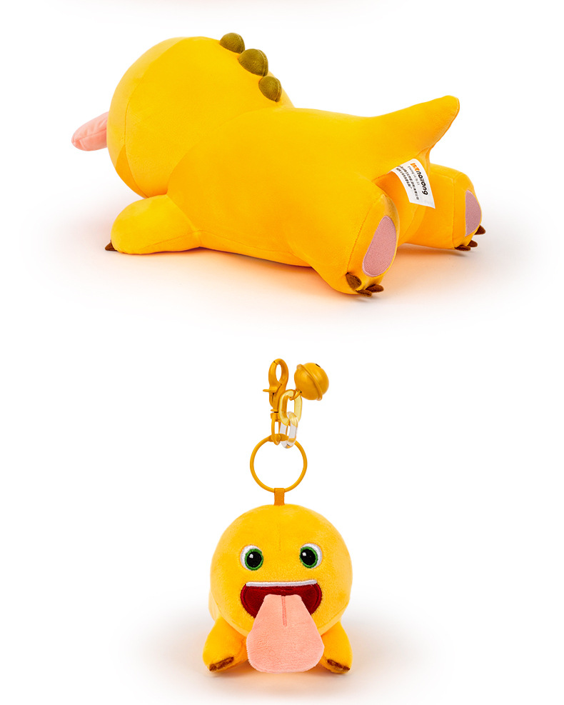 Wholesale of genuine licking Dragon plush toys, cute cartoon big tongue magnetic little milk dragon pendants, bags and decorations pic 7