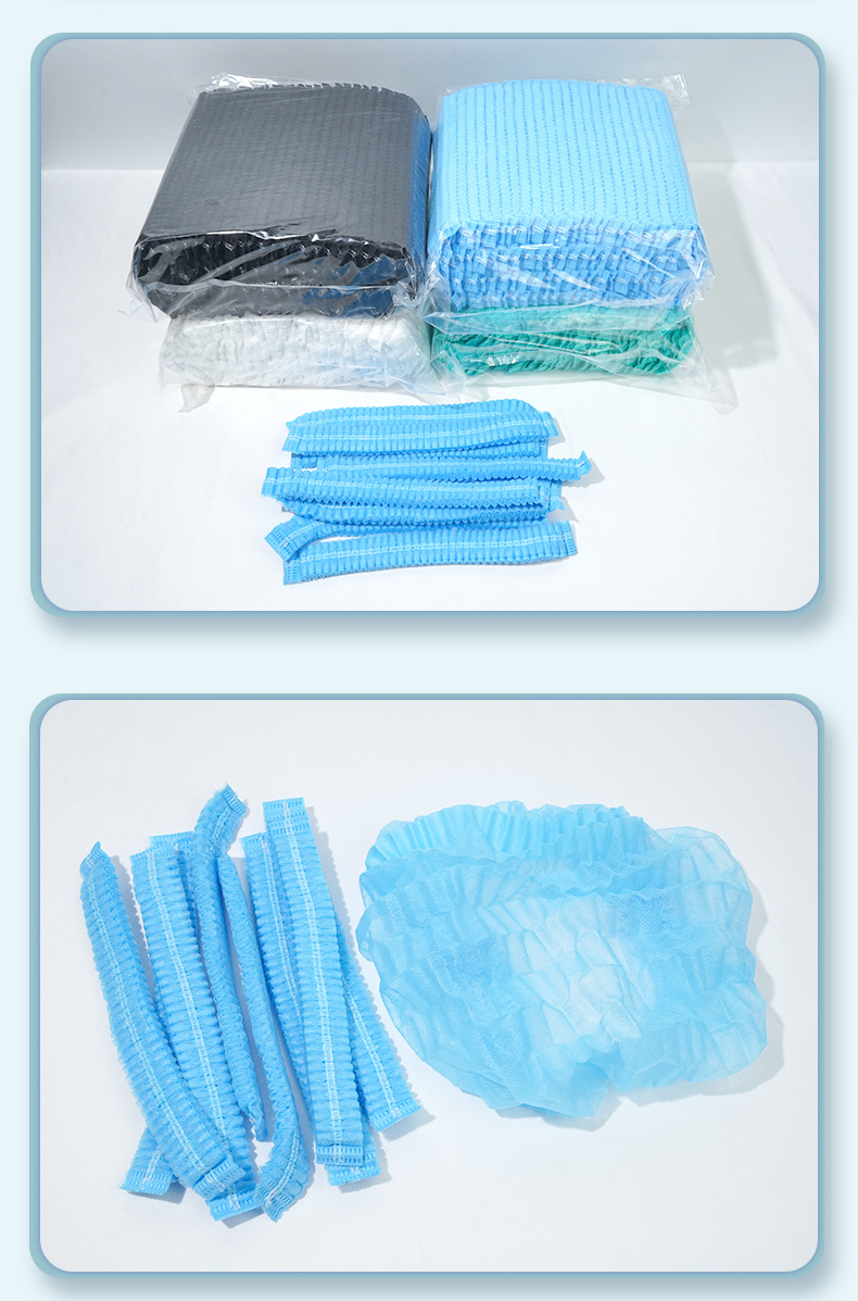 Disposable non-woven fabric strip cap, head cover, hairnet cap, dust-proof and breathable, food factory kitchen workshop work cap pic 15