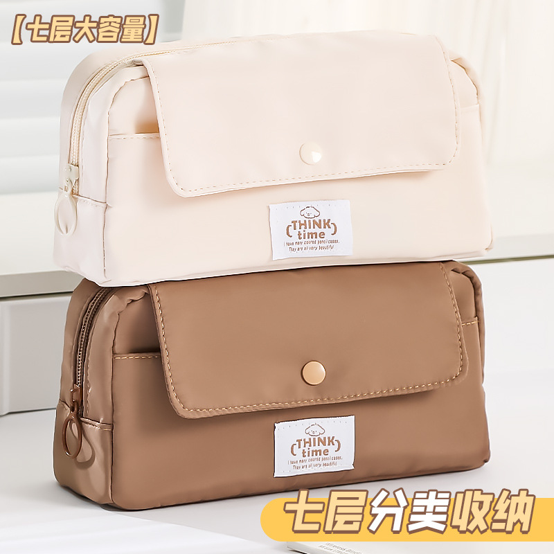 大容量透明笔袋美拉德大容量铅笔盒小学生新款多功能设计感文具袋详情10