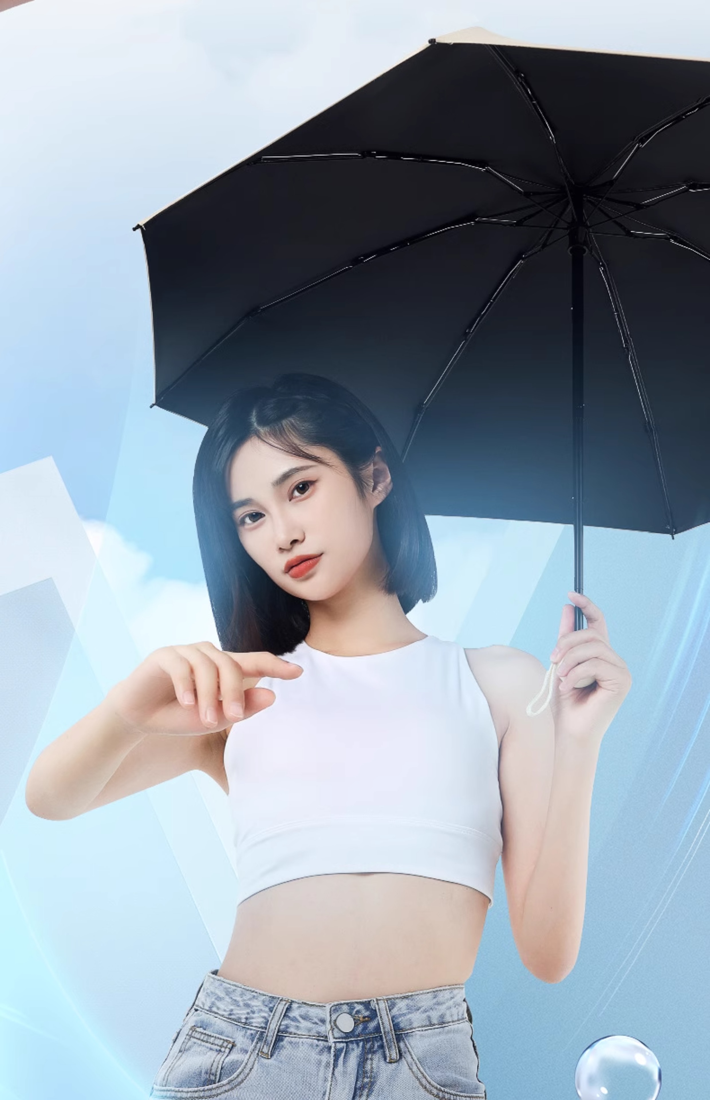 Folding automatic umbrella for male and female students, suitable for both sunny and rainy days, manual portable sun protection and sunshade, UV protection pic 27