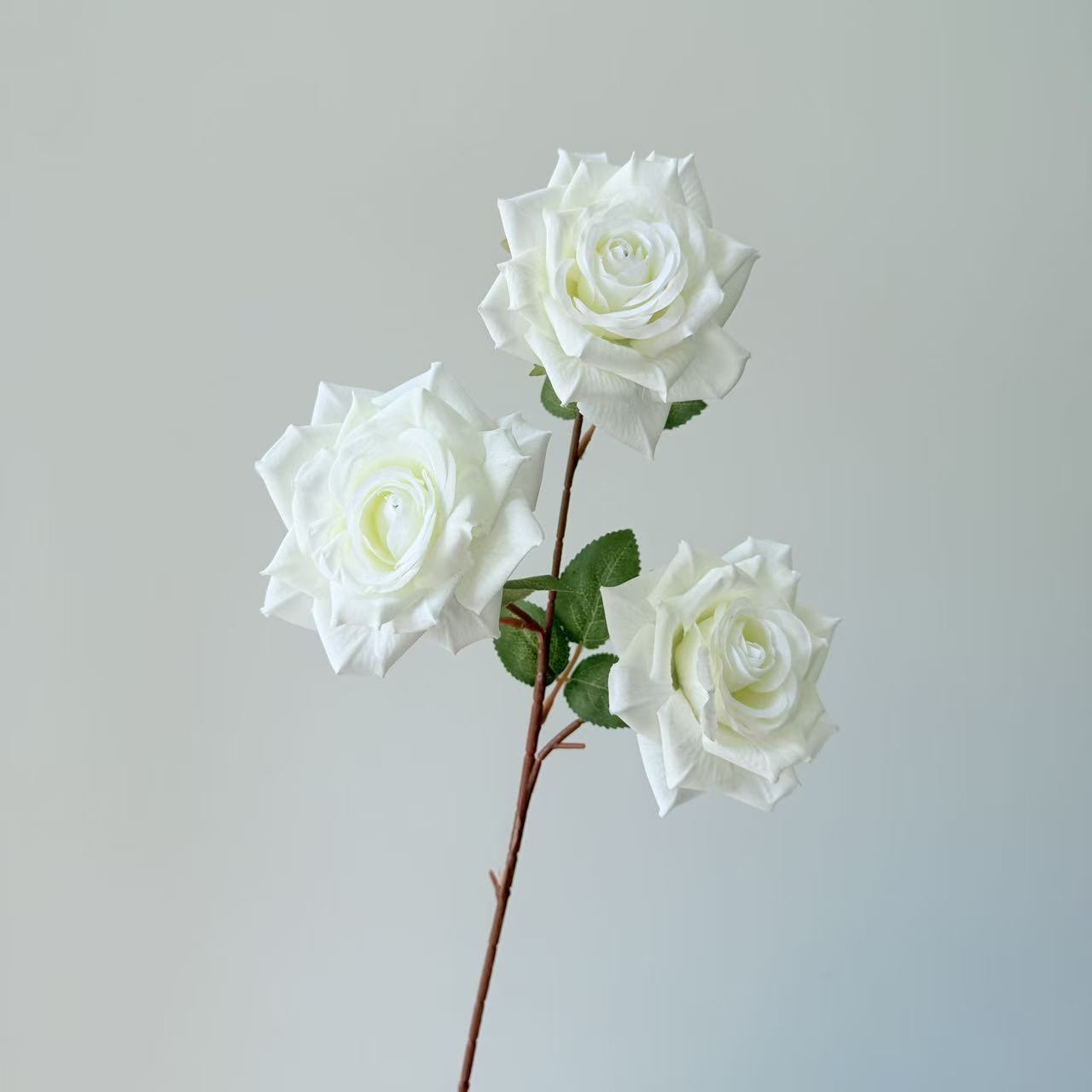 3头卡布奇诺玫瑰花仿真花摩卡油画复古玫瑰花婚庆插花家居装饰花详情13