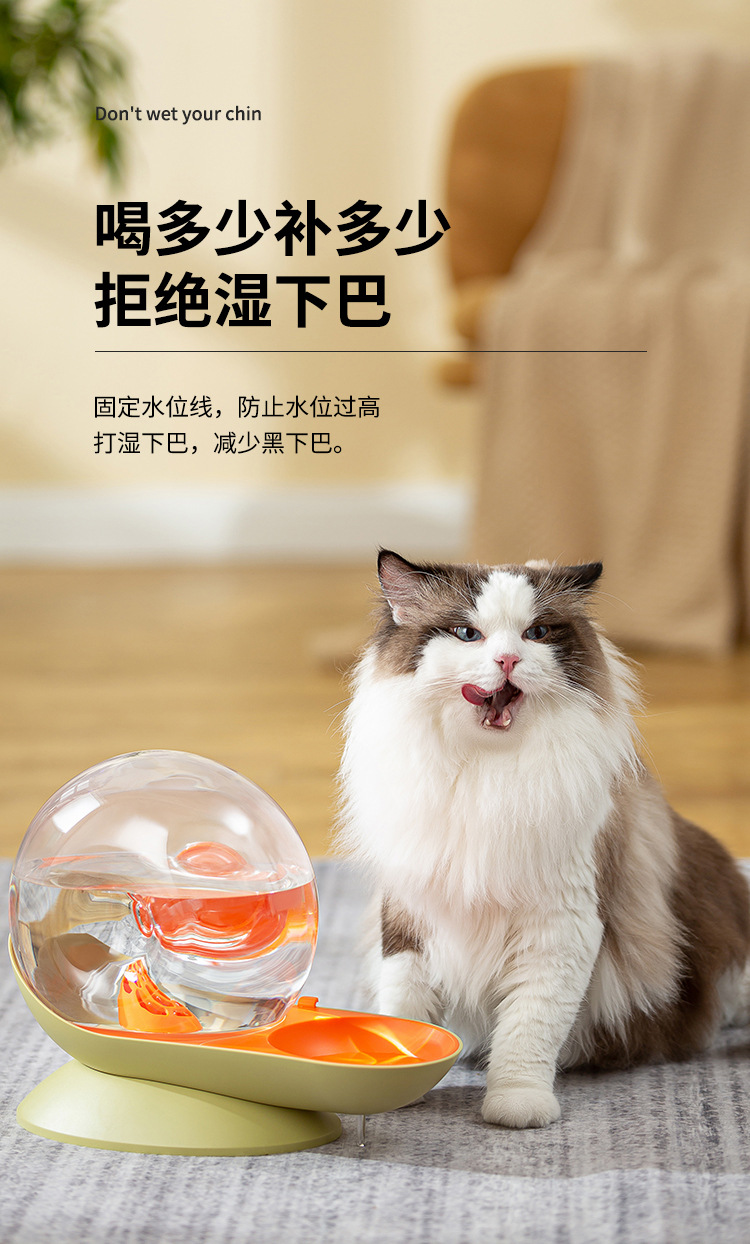 Caracol dispensador de agua para mascotas dispensador de agua para gatos smart wireless unplugged auto circulation filter dog water feeder pic 6