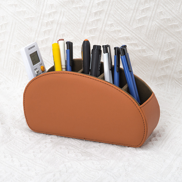 PU leather office desk, coffee table, remote control storage box, multi-purpose stationery storage, TEMU Amazon bestseller pic 1