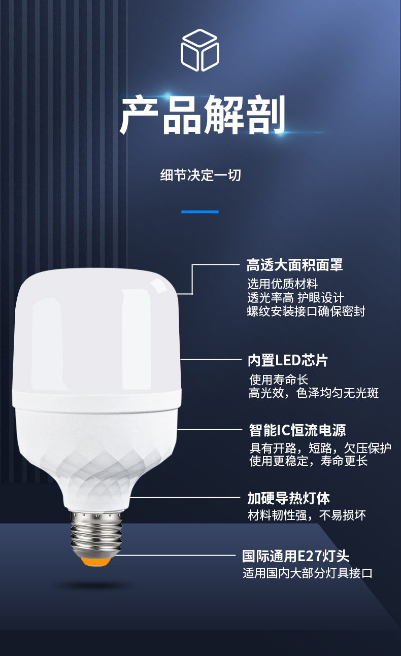 Radar human body sensor light, sound and light control bulb, intelligent led infrared bulb for corridor, garage and corridor pic 5