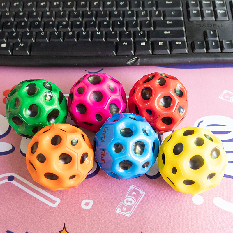 Genuine best-selling elastic balls, Kneading Fun stress-relieving toys, solid foam balls, high-elasticity multi-hole balls, pu colorful stress-relieving balls pic 2