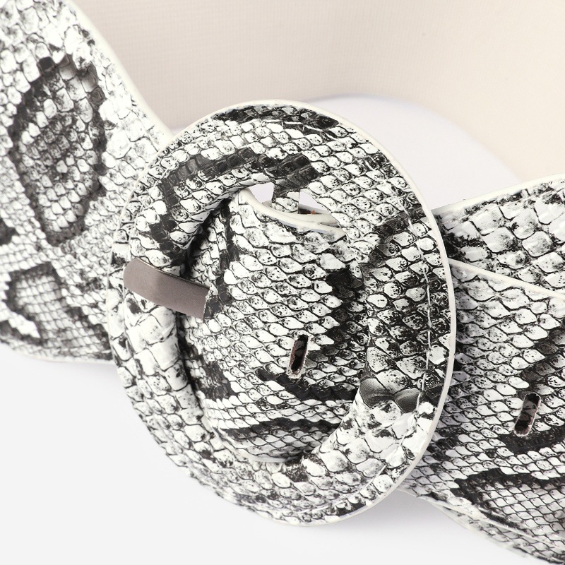 跨境欧美宽腰封蛇纹弹力松紧紧身衣带时尚休闲宽腰封女连衣裙配饰详情5