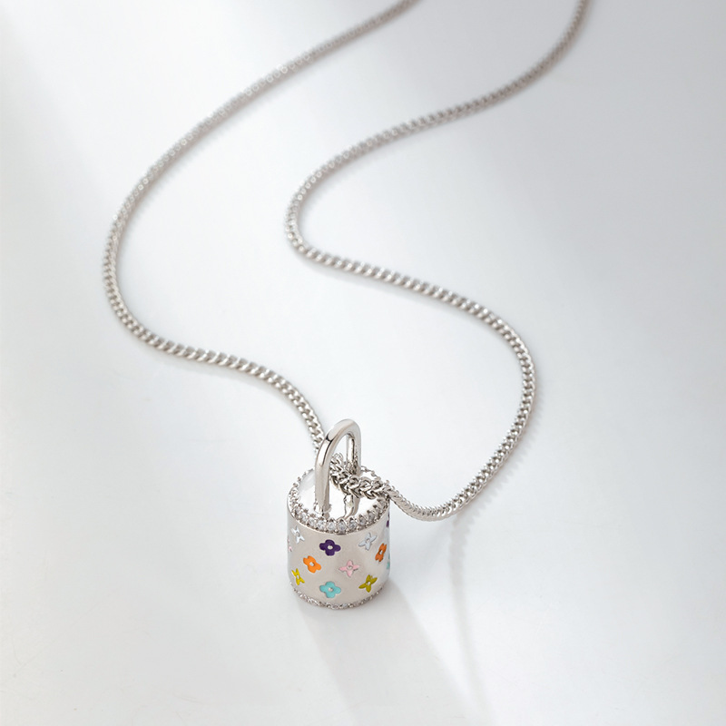 柏伶新款复古爆款项链小提包锁精致轻奢小香风锁骨链女高级感饰品详情7