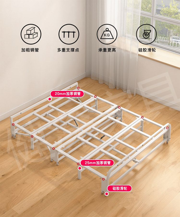 隐形床家用小户型入柜式折叠床单人书房隐藏床衣柜一体伸缩床批发详情16