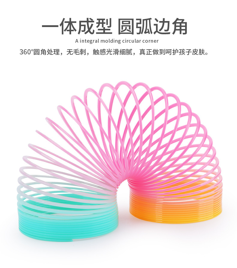 521A model small rainbow ring Spring ring Seven-color small magic hula hoop 5.2*5CM lantern plastic wholesale pic 10