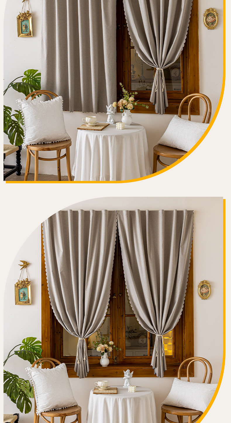 Velcro fully blackout curtain fabric, no need for drilling installation, 2025 new style simple rental house self-adhesive sunshade, heat insulation pic 8