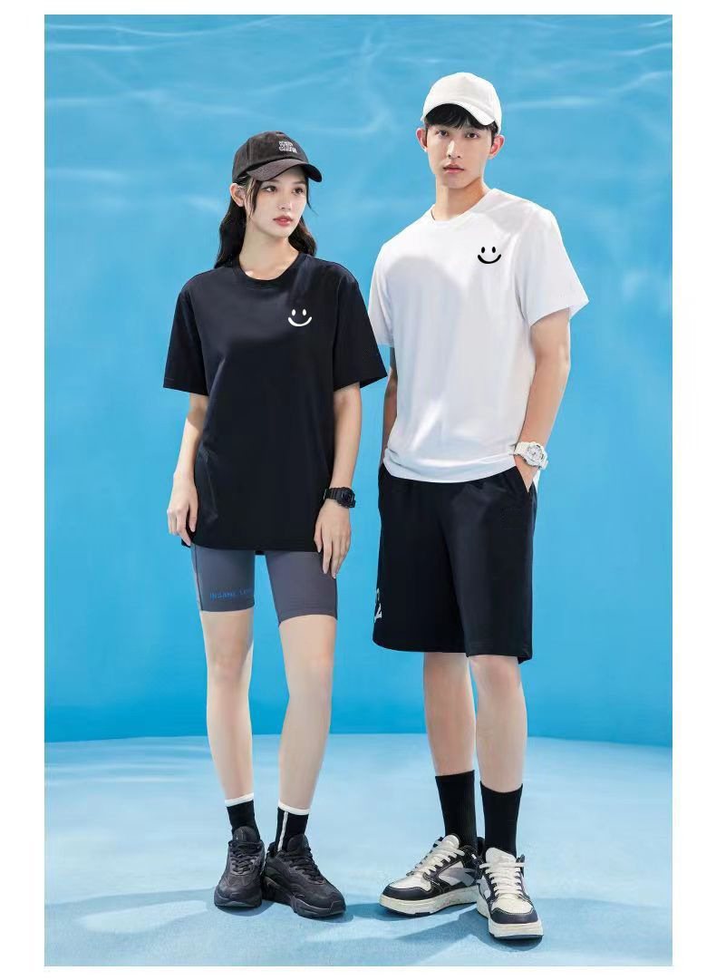 冰丝凉感短袖男宽松学生黑白半袖体恤夏季潮流圆领T恤百搭打底衫详情13