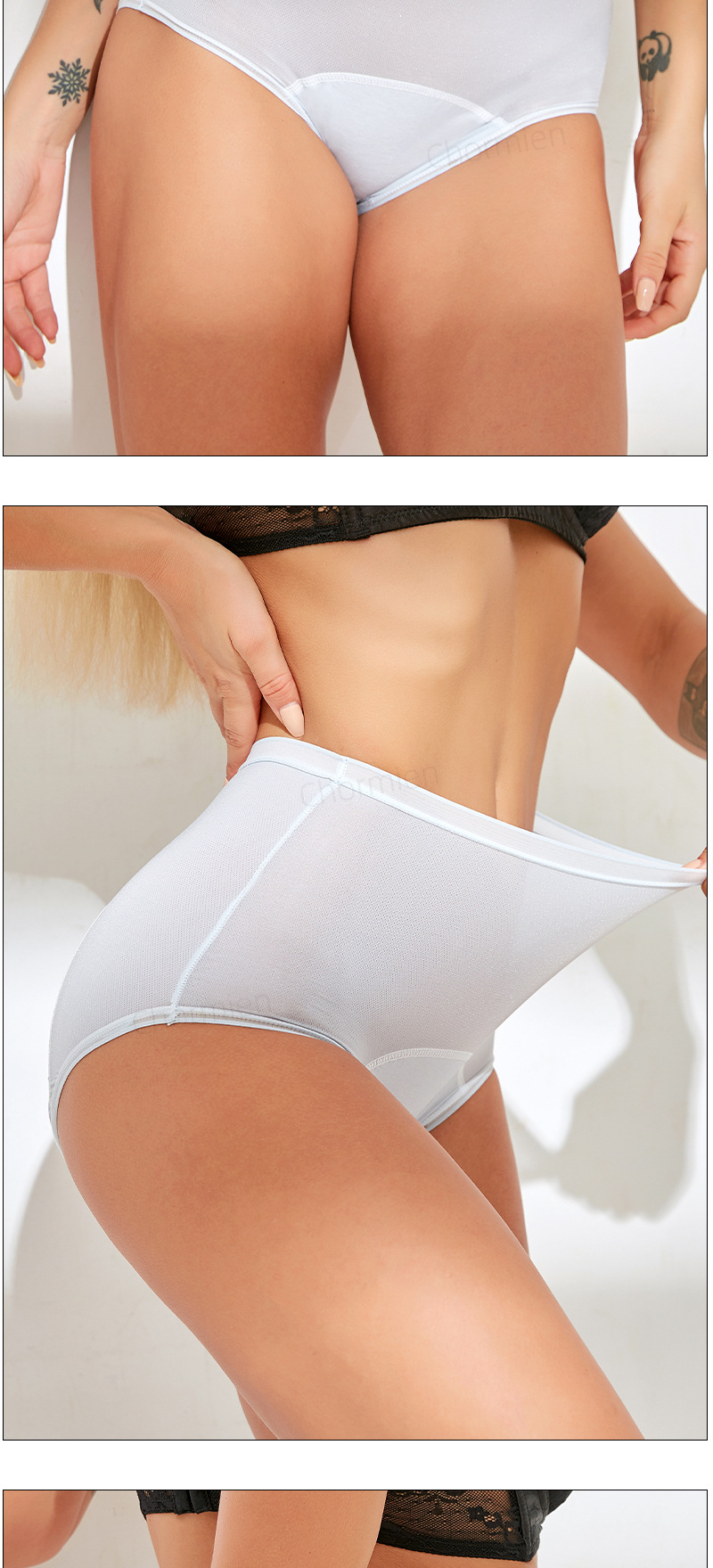 Anti-leakage thin physiological underwear for cross-border trade, breathable and hygienic underwear for women during menstruation pic 11