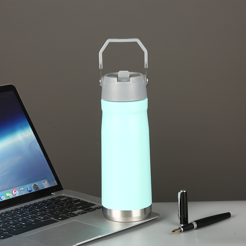 Cross-border heat collection 304 stainless steel insulated cup, straw water cup, portable outdoor sports water bottle, can be printed with LOGO pic 9