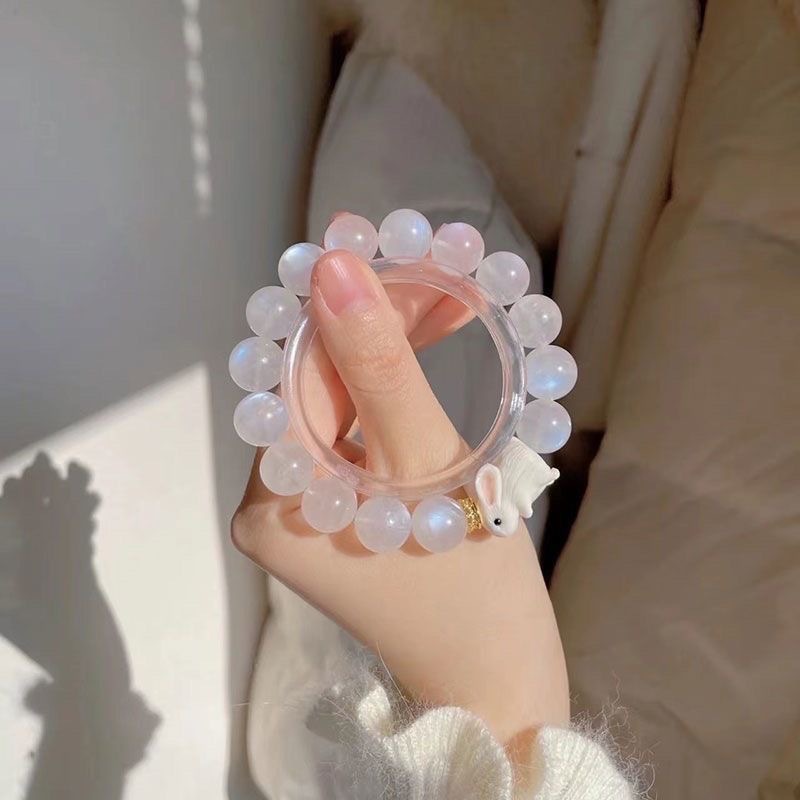 白月光手链礼物小兔子生日女送女友女朋友女生创意实用玉兔手串女详情5