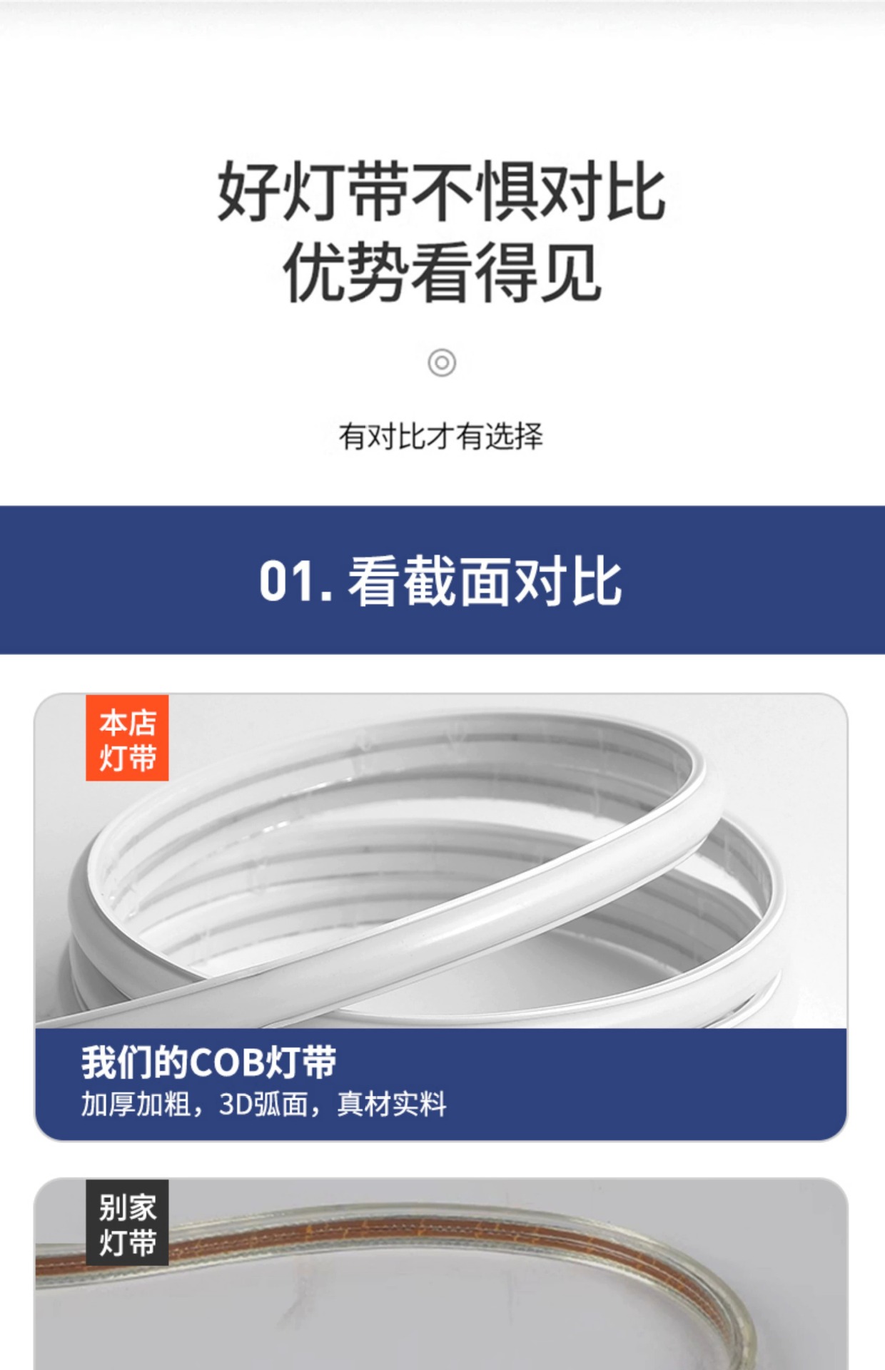 超薄led灯带220v防水超亮自粘线形灯槽家用客厅吊顶COB户外软灯条详情5