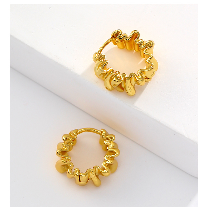 不规则褶皱耳环高级感简约百搭耳扣气质小众设计ins风耳饰耳钉女详情10