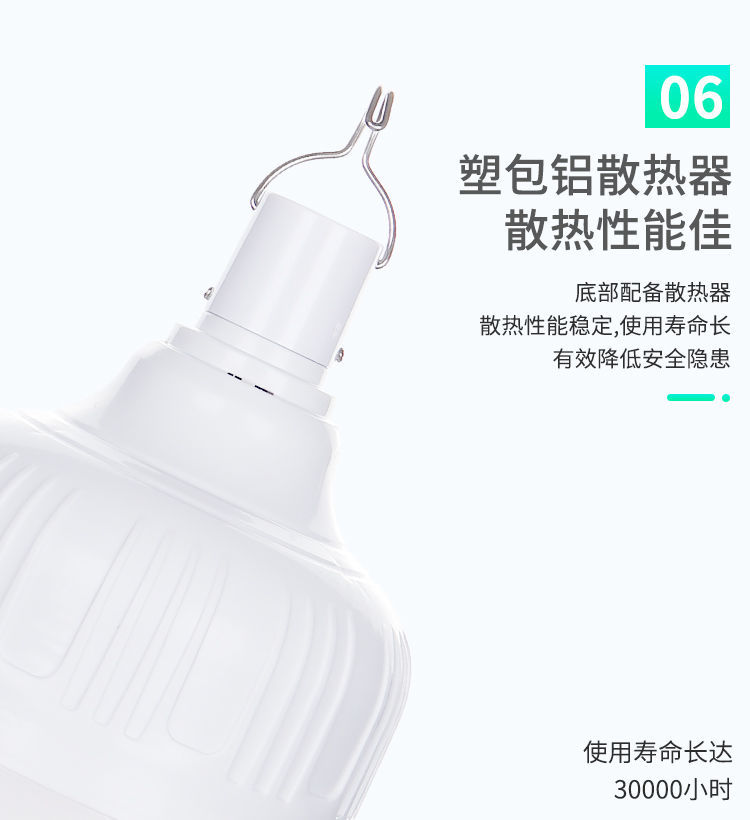 停电应急灯夜市摆摊充电灯泡家用节能地摊灯露营超亮led照明室内详情9